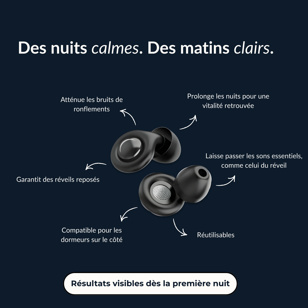 Bouchons d'Oreilles Soundpause™ – Sommeil Profond